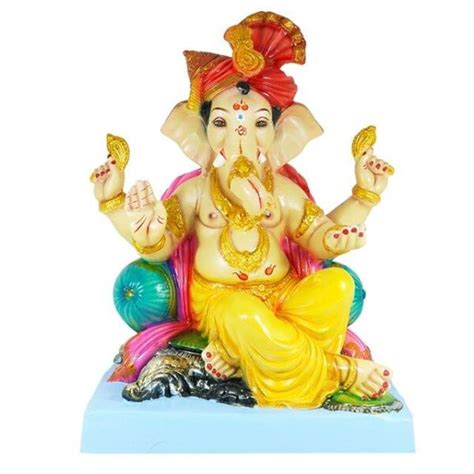 Lambodar Ganpati 18 Inch Shadu Murti Free Pooja Box Deep Ganesh Arts Online Eco Friendly