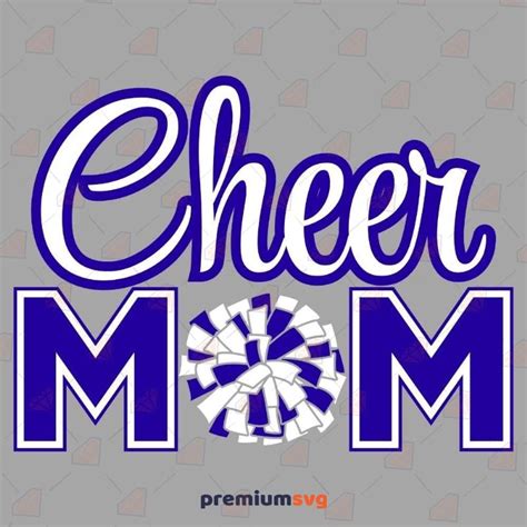 Cheer Mom With Pom Pom Svg Instant Download Premiumsvg