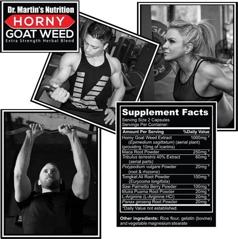 Super Strength Mg Horny Goat Weed Capsules With Maca Arginine Ginseng Boost Health