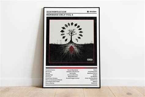 Xxxtentacion Poster Print Members Only Vol 4 Album Poster Music Poster