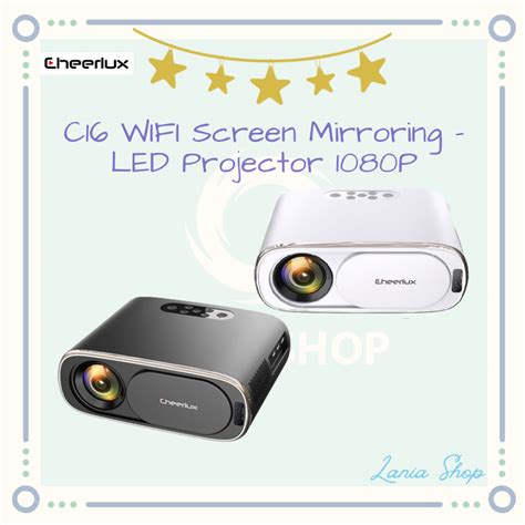 Jual CHEERLUX C16 WIFI Screen Mirroring LED Projector 1080P