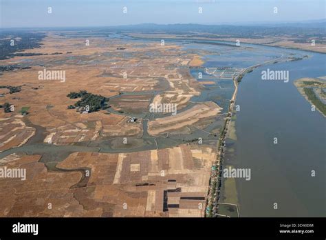 aerial view   landscape   naf river meets  land