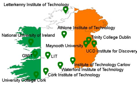 Ireland Map with Location Pins