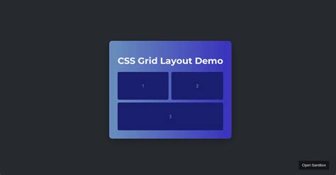 Understanding Two Dimensional Layouts With CSS Grid Codesandbox