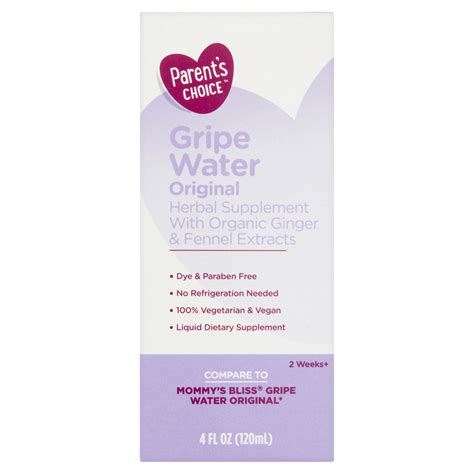 Parent's Choice Gripe Water, Unflavored, 4 oz - Walmart.com