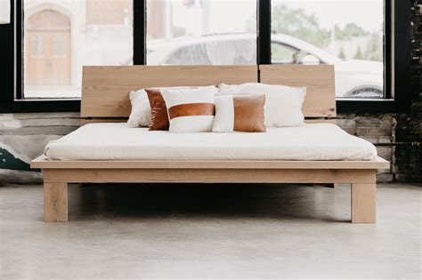 LYRA | Light White Oak Bed Frame | Modern Platform Bed - Hinterland ...