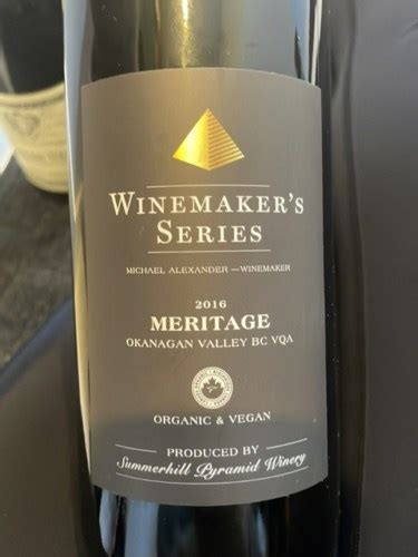 Summerhill Pyramid Winemaker S Series Meritage Vivino US