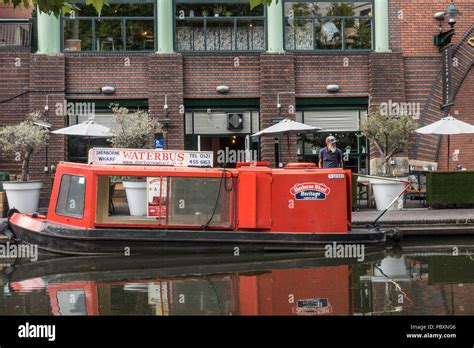 Canal Boat River Taxi Along The Beautiful And Picturesque Birmingham