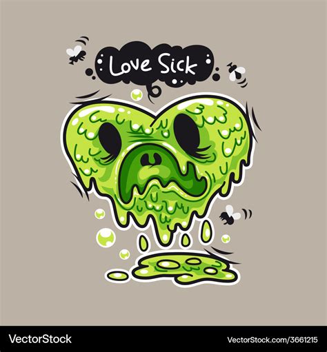 Love sick Royalty Free Vector Image - VectorStock