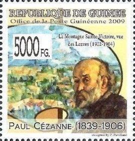 Stamp La Montagne Saint Victoire Vue De Lauves By Paul Cezanne