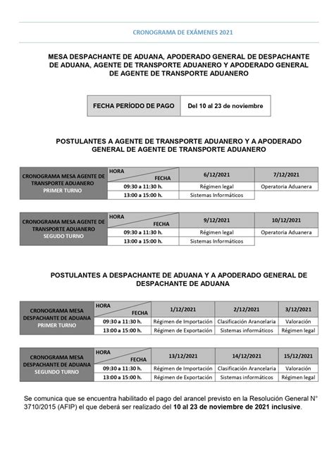 Fechas De Ex Menes Para Ser Agente De Transporte Y Despachante De