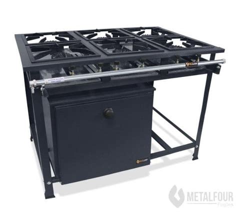 Fogão Industrial de 6 Bocas Forno 30x30 de Alta Pressão 6