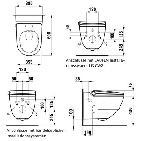 Laufen Cleanet Riva Dusch Tiefsp L Wc Wandh Ngend X X