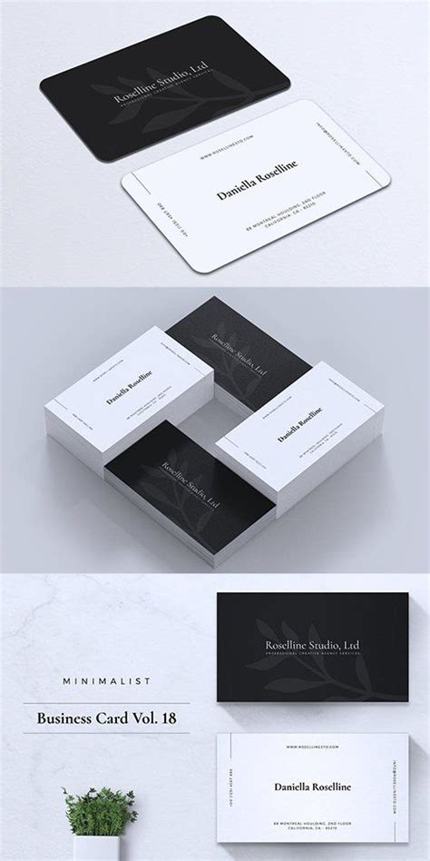 PSD Minimalist Business Card Vol. 18 - Business Card Templates ...