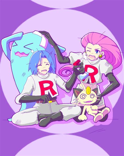 Jessie James Meowth And Wobbuffet Pokemon And 2 More Drawn By Rai