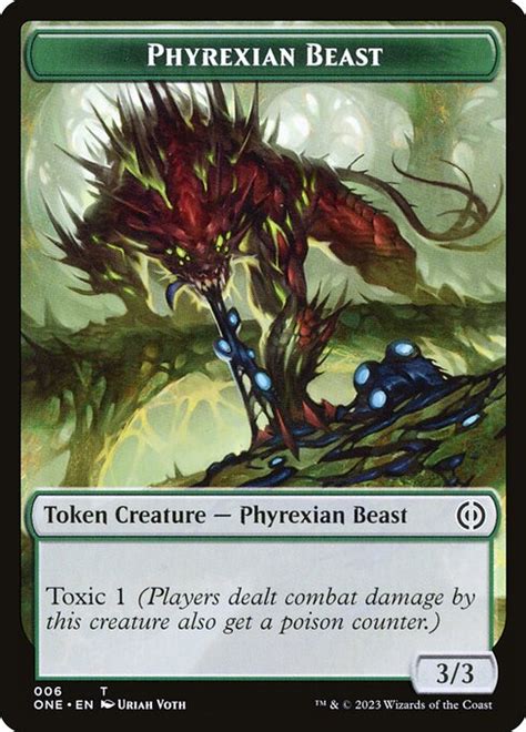 Phyrexian Beast Wurm Double Sided Token Magic The Gathering Mtg Card