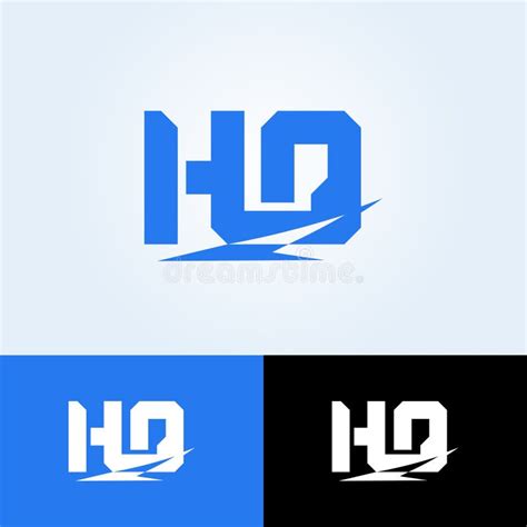 The H And Q Or Hq Letter Logos Are Stiff Angular Blocks With The