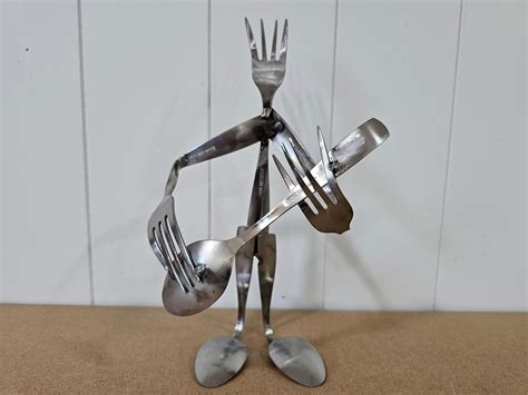 Guitar Player, Made With Spoons and Forks, Metal Art - Etsy