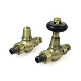 Towelrads Traditional Corner TRV And Lockshield Antique Brass