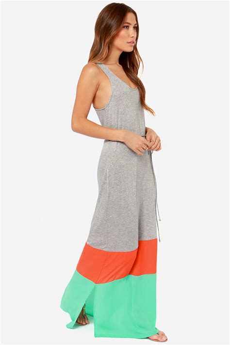 Cute Color Block Dress Maxi Dress 37 00 Lulus