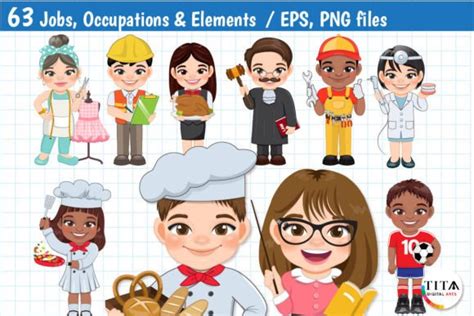 Jobs or Occupations Clipart Graphic by TitaDigitalArts · Creative Fabrica