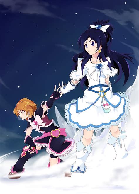 Misumi Nagisa Yukishiro Honoka Cure Black Cure White Anime Chicas