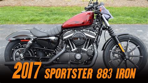 2017 Harley Davidson Sportster 883 Iron Xl883n Hot Red Flake Youtube