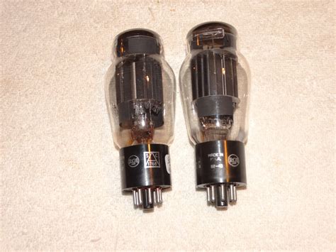 X Jan Crc As G Rca Tubes Black Plates Very Strong Pair Mil Spec