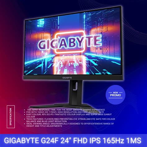 Monitor Gigabyte G F Fhd Hz Ms Gaming Quadra Computer