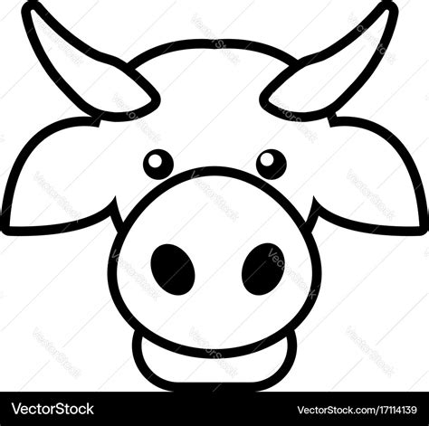 Cow Face Outline Svg