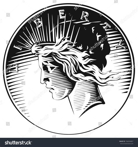 Silver Dollar Illustration Stock Vector (Royalty Free) 786004867 ...