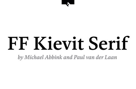 Font News New Font Release Fontfont Released Ff Kievit Serif