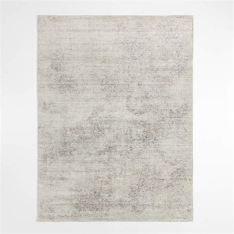 Giverny Wool And Viscose Hand Knotted Natural Area Rug 8x10 Crate And Barrel