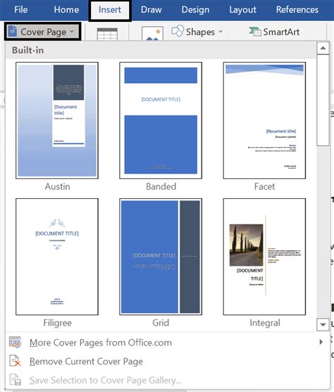 How To Insert A Cover Page In Word Online Printable Templates