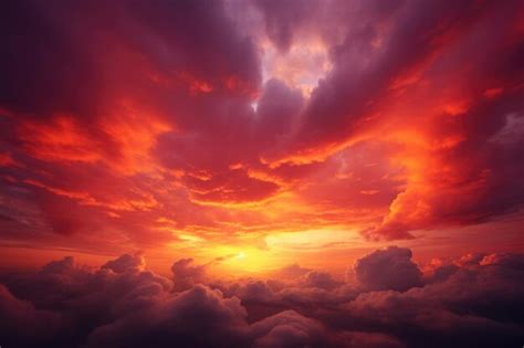 Premium Photo | Red Clouds Over Beautiful Cloudy Sunset Sky Image of ...