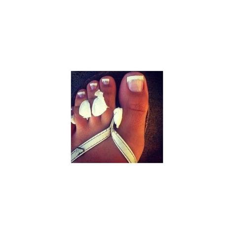 French Pedicure Designs Liked On Polyvore Featuring Beauty Products