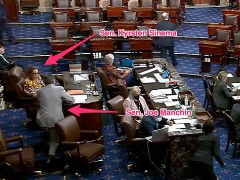 Joe Manchin Spotted Chatting Up Kyrsten Sinema On The Senate Floor As