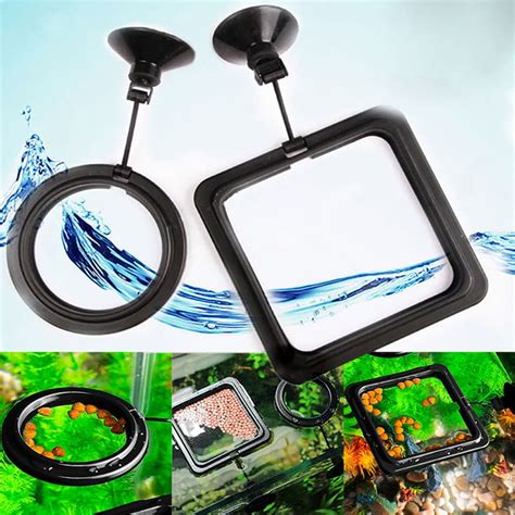 UDIYO Fish Tank Floating Food Feeder Buoyancy Ring Suction Cup Pool