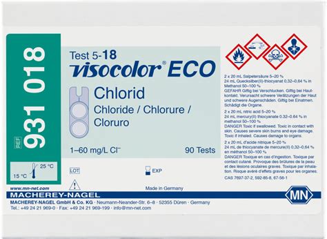 Visocolor Eco Chloride Test Kit Vendart Diagnostics