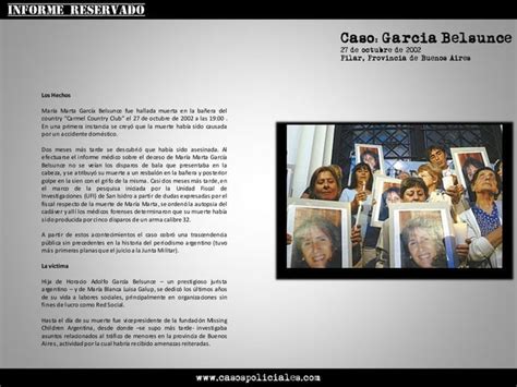 Informe Especial Caso Garc A Belsunce Ppt Descarga Gratuita