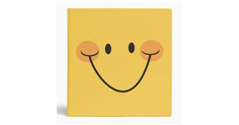 Fun Happy Yellow Smiley Binderorganizer Binder Zazzle