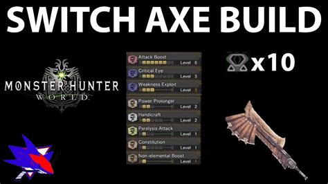 Monster Hunter World Switch Axe Build Rbs Youtube