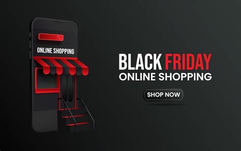 Premium Vector | Black friday online shopping banner.