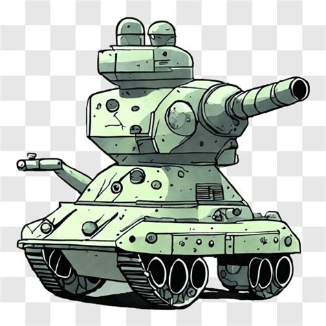 Cartoon Panzer Mit Zwei Waffen Pngs Online Herunterladen Creative Fabrica