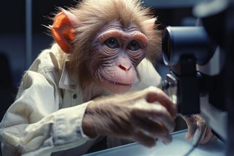 monkey scientist images    freepik