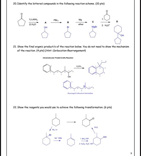 Solved Text Identify The Lettered Compounds In The Following