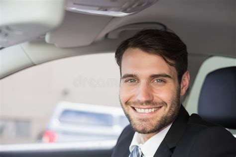 Businessman Sitting In Drivers Seat Stock Image Image Of Portrait Smart 49211281