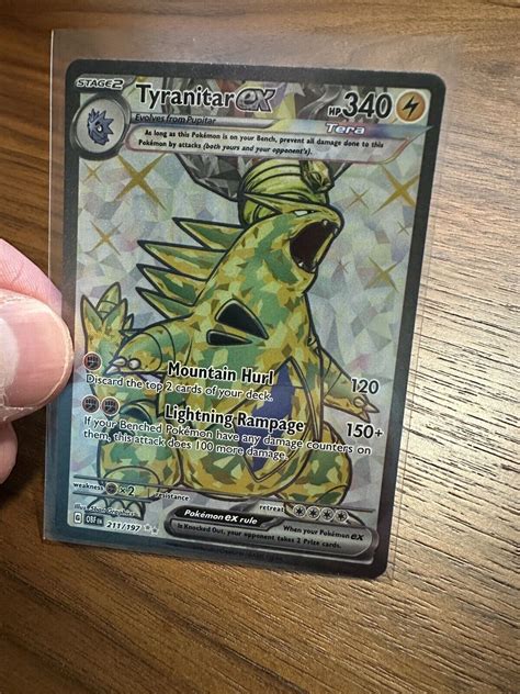 Tyranitar Ex Ultra Rare Holo Full Art Pokemon Obsidian Flames