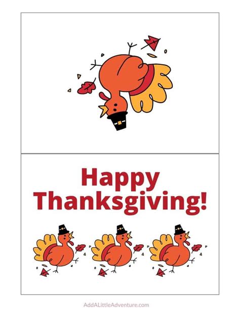 Printable Thanksgiving Cards - Add A Little Adventure