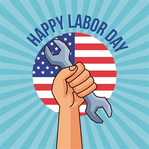 Premium Vector Happy Labor Day Card